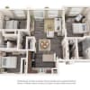 Floor plan: Three Bedroom Two Bathroom