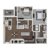 Floor plan: The Panther Creek - Workforce Housing