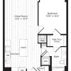 Floor plan: 1 BR 1J