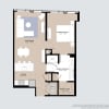 Floor plan: Alcove One Bedroom 08 Tier 3