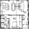 Floor plan: 1 Bed/1 Bath