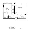 Floor plan: 1 Bedroom, 1 Bath