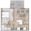 Floor plan: A1-1BD/1BA