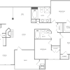 Floor plan: Three Bedroom Two Bath (1315 SF)