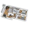 Floor plan: 2x2 A