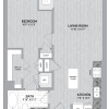 Floor plan: 15/17 Stack - 1 Bed 1 Bath-A1.2