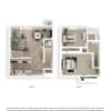 Floor plan: 2x1 Premium Townhome
