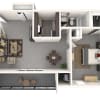 Floor plan: 1 Bedroom B
