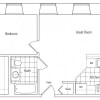 Floor plan: 1 Bedroom - 1 Bath Flat