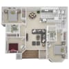 Floor plan: 3 Bed 2 Bath - C1