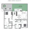 Floor plan: Two Bedroom