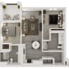 Floor plan: 2 Bedroom + 2 Bath with Garage