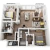 Floor plan: 2BR3