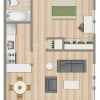 Floor plan: 1 Bedroom