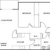 Floor plan: 2 Bedroom