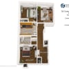 Floor plan: Two Bedroom Eat in Kitchen
