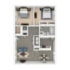 Floor plan: 2X1