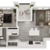 Floor plan: 1 Bedroom + 1 Bath
