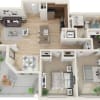 Floor plan: 2 Bedroom 1 Bath
