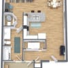 Floor plan: 1 Bedroom / 1 Bathroom