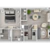 Floor plan: 1X1-C