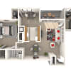 Floor plan: 1 Bedroom, 1 Bath with Den