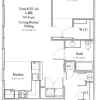 Floor plan: 1 bedroom/1 bath