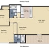 Floor plan: 2 Bedroom 2 Bath
