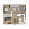 Floor plan: 2-2-1R