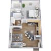 Floor plan: 1 Bed 1 Bath