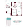Floor plan: 2 Bedroom 2 Bath D