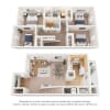 Floor plan: Four Bedroom Townhome