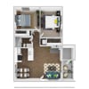 Floor plan: 2x1 Upgrade