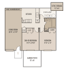 Floor plan: 2 Bed/1 Ba-Apts