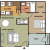 Floor plan: 1x1R