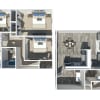 Floor plan: Spacious 3 Bedroom Townhome