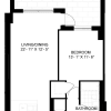 Floor plan: 1 Bed/1 Bath-A04