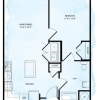 Floor plan: Cornerstone A2 1 Bed 1 Bath