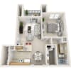Floor plan: Alpine 1 Bedroom 1 Bathroom 
