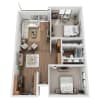 Floor plan: 2 Bedroom