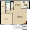 Floor plan: 1 Bed 1 Bath