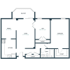 Floor plan: One Bedroom with Den