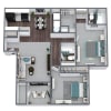 Floor plan: B2: 2 Bed 2 Bath