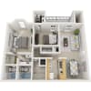 Floor plan: 2 Bedroom