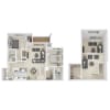 Floor plan: 2 Bed 2 Bath Loft - BL2