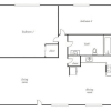 Floor plan: 2 Bedroom, 1 Bath Large