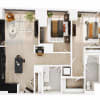 Floor plan: 1 Bed/1 Bath Den-PH-A1D