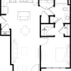Floor plan: 1 Bedroom Designer Courtyard G