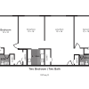 Floor plan: 2 Bedroom 2 Bath XL