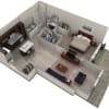 Floor plan: 1 BR Designer Courtyard